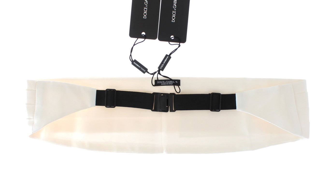 Ceinture élégante en soie blanche Dolce &amp; Gabbana