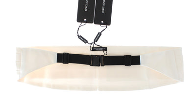 Ceinture élégante en soie blanche Dolce &amp; Gabbana