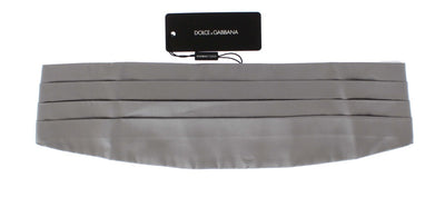 Ceinture large argentée Dolce &amp; Gabbana en soie