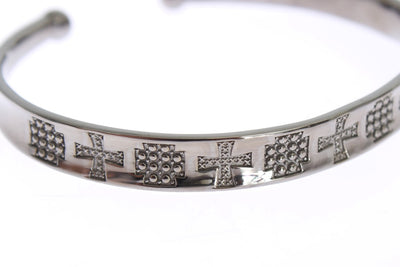 Nialaya Gray Rhodium 925 Zilveren Bangle Armband