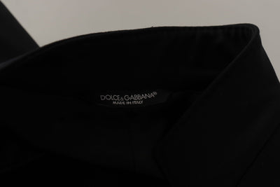 Dolce &amp; Gabbana Zwarte Wollen Enkelrijsjas Heren Blazer