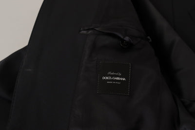 Dolce &amp; Gabbana Zwarte Wollen Enkelrijsjas Heren Blazer