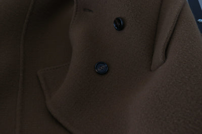 Dolce & Gabbana Brown Nylon Double Breasted Coat Jacket