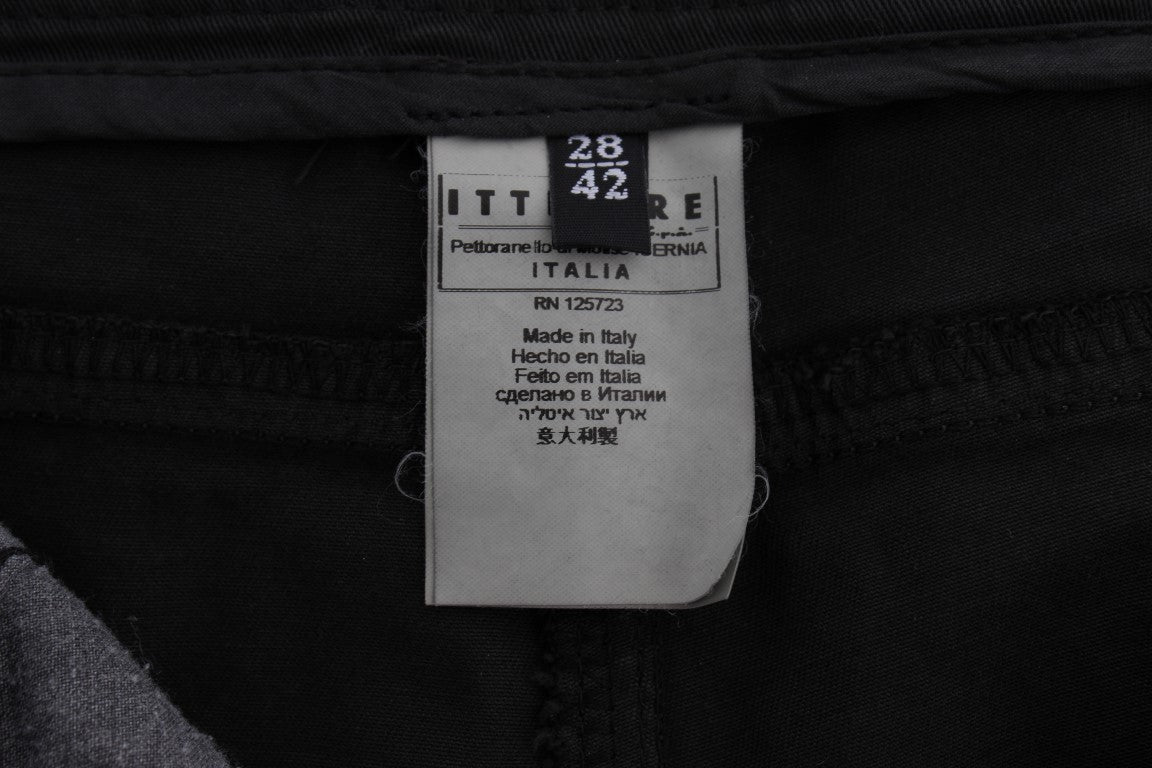 Costume National Zwarte Katoenen Capri Cropped Denim Jeans