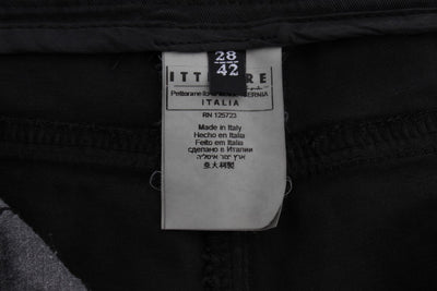 Costume National Zwarte Katoenen Capri Cropped Denim Jeans