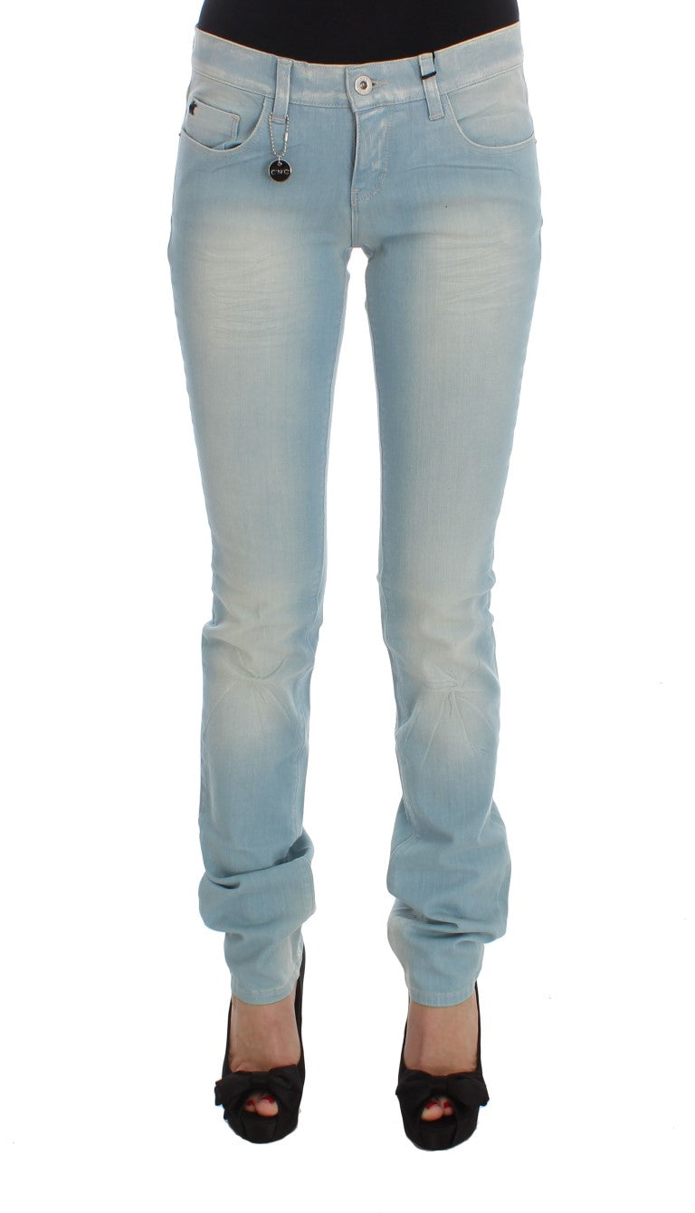 Costume National Blue Katoenmix Super Slim Fit Jeans