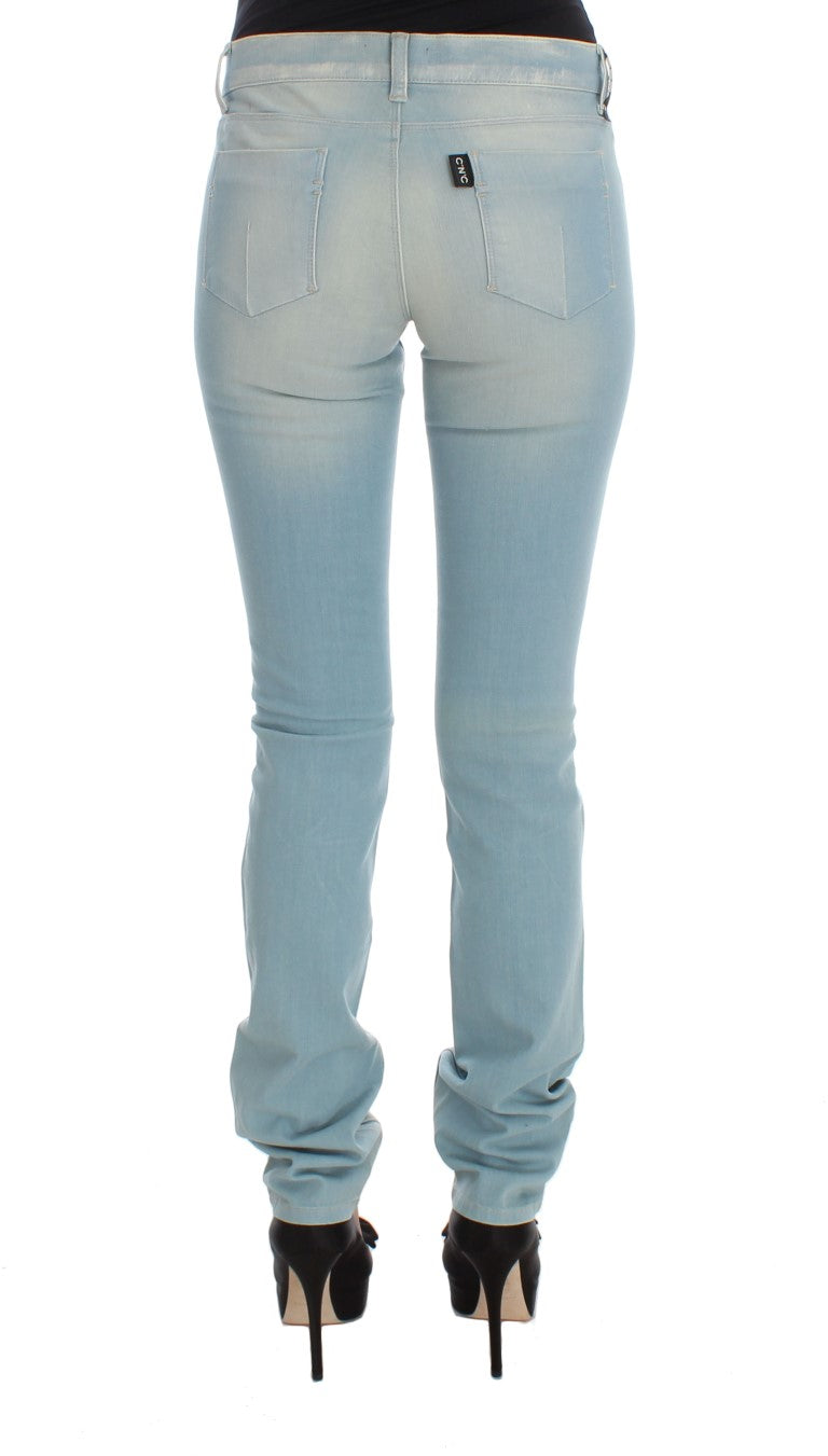 Costume National Blue Katoenmix Super Slim Fit Jeans