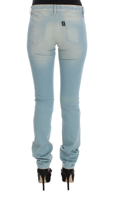 Costume National Blue Katoenmix Super Slim Fit Jeans