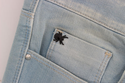 Costume National Blue Katoenmix Super Slim Fit Jeans