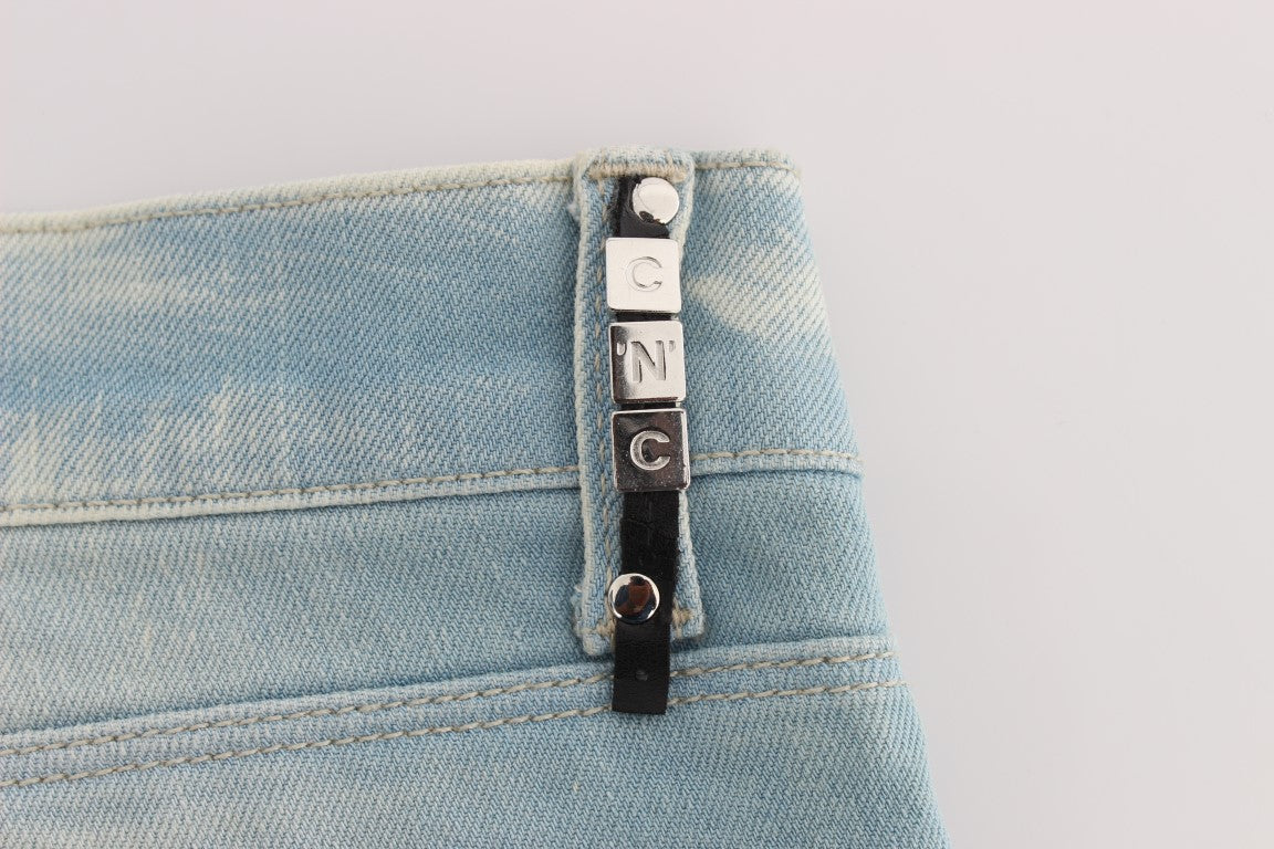 Costume National Blue Katoenmix Super Slim Fit Jeans