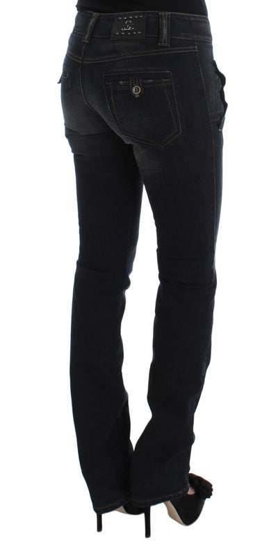 Ermanno Scervino slim-fit jeans van katoen met blauwe wassing