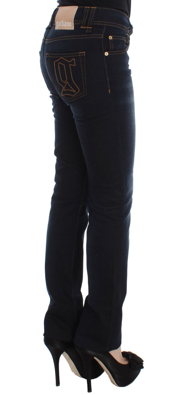 John Galliano Blue Wash katoenen slim fit jeans