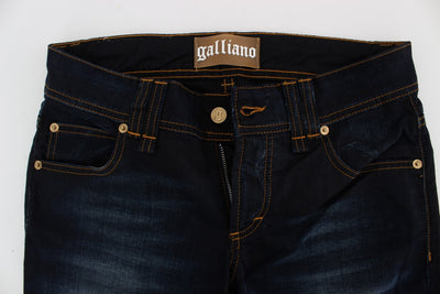John Galliano Blue Wash katoenen slim fit jeans