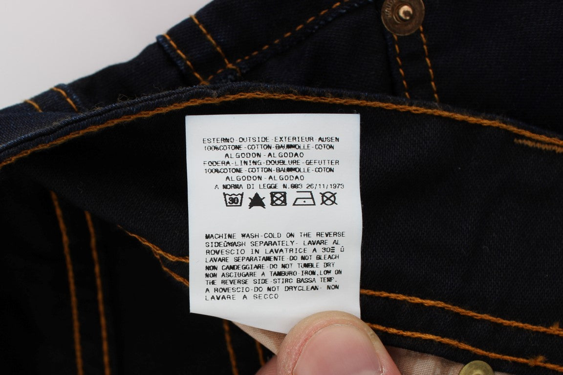 John Galliano Blue Wash katoenen slim fit jeans