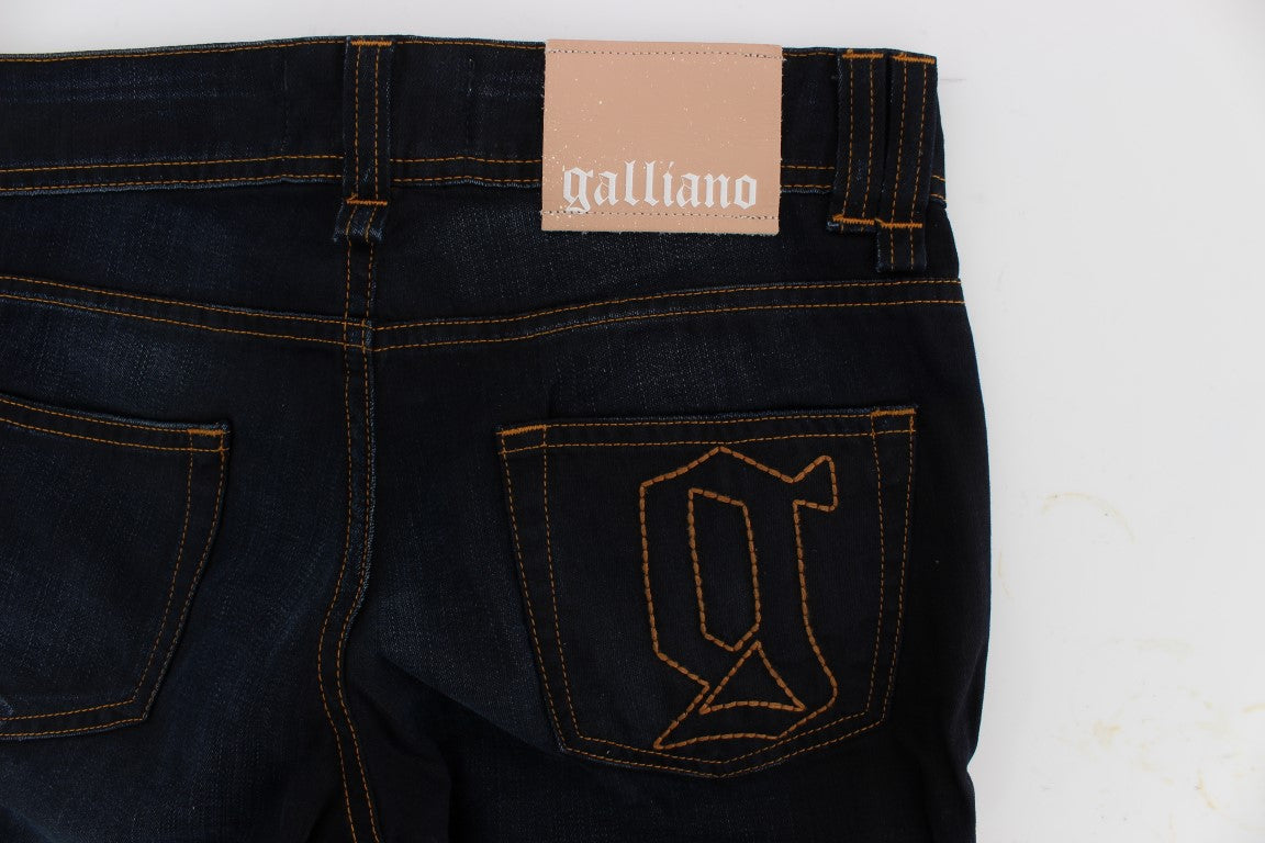 John Galliano Blue Wash katoenen slim fit jeans