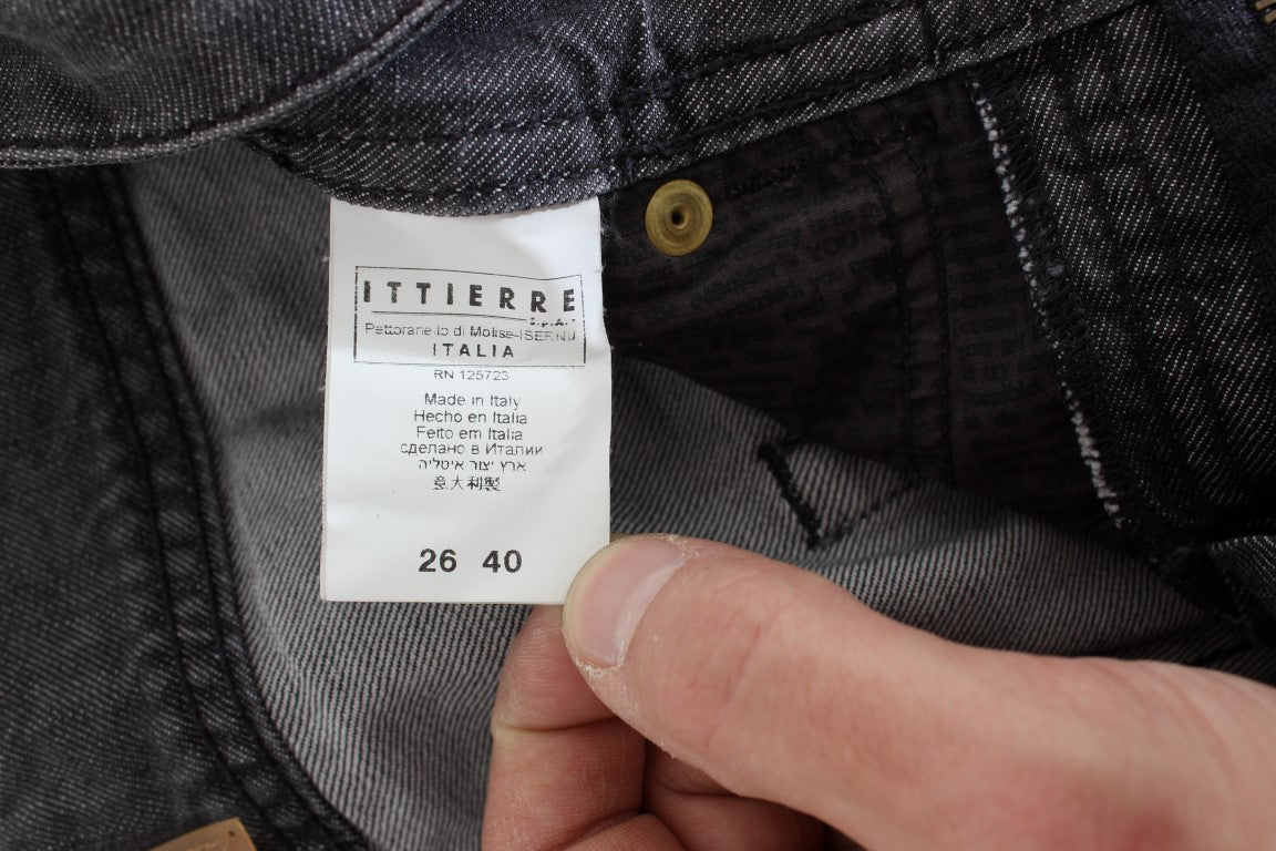 John Galliano Grijze Gewassen Katoenen Gescheurde Rechte Jeans