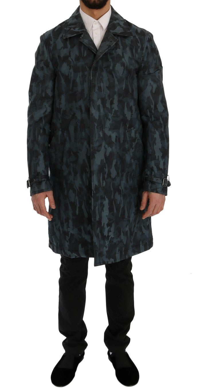 Trench camouflage bleu Dolce &amp; Gabbana