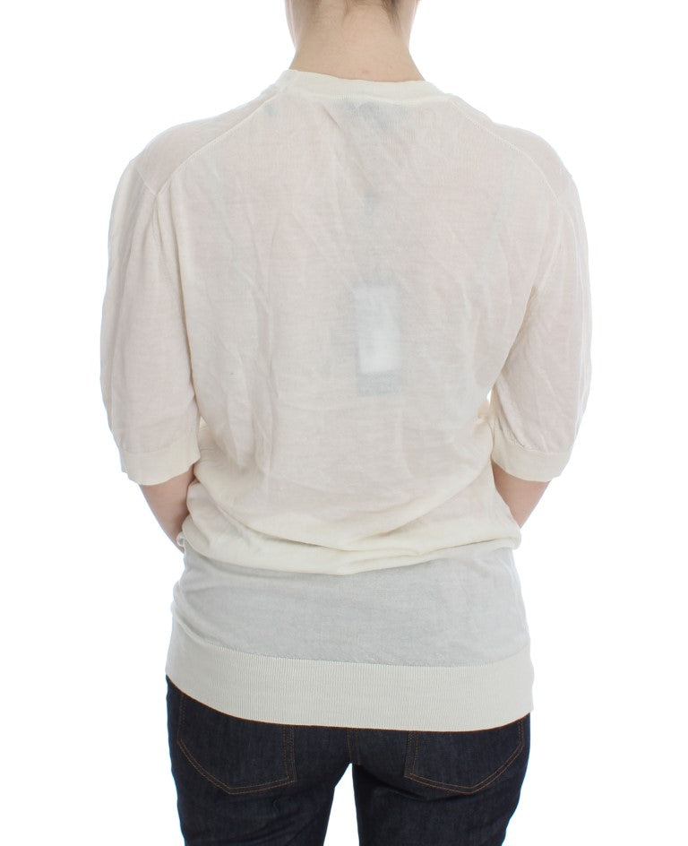 Dolce &amp; Gabbana Witte 100% Kasjmier Trui