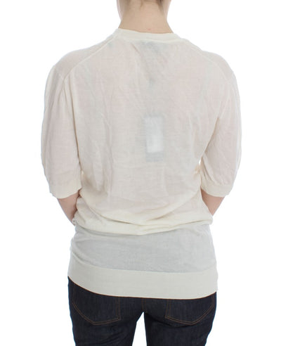 Dolce &amp; Gabbana Witte 100% Kasjmier Trui