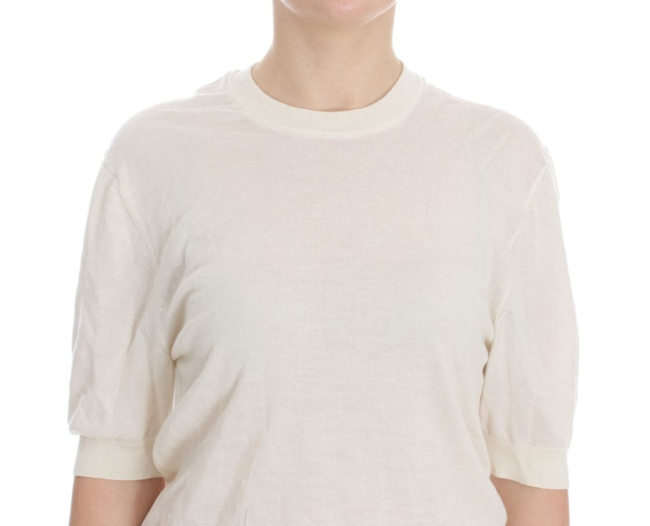 Dolce &amp; Gabbana Witte 100% Kasjmier Trui