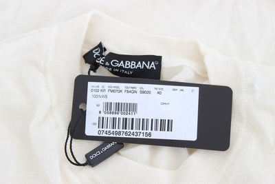 Dolce &amp; Gabbana Witte 100% Kasjmier Trui