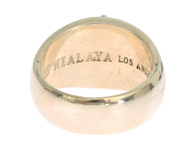 Bague Nialaya en argent sterling 925 avec écusson