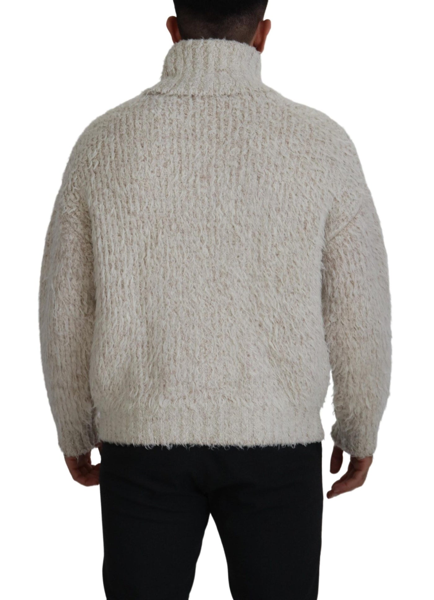 Dolce &amp; Gabbana crèmekleurige wollen coltrui