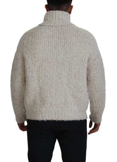 Dolce &amp; Gabbana crèmekleurige wollen coltrui