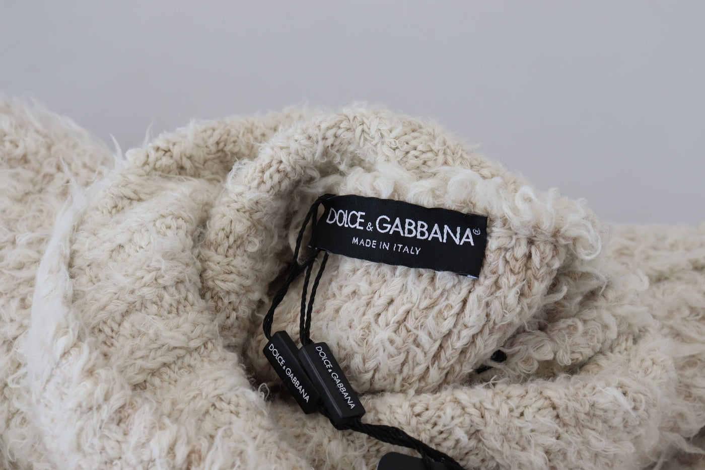 Dolce &amp; Gabbana crèmekleurige wollen coltrui