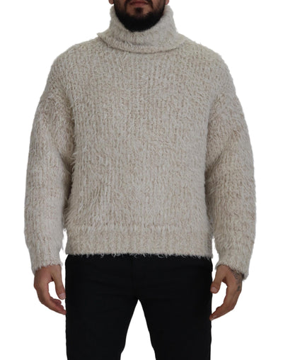 Dolce &amp; Gabbana crèmekleurige wollen coltrui