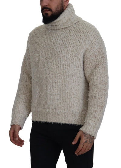 Dolce &amp; Gabbana crèmekleurige wollen coltrui