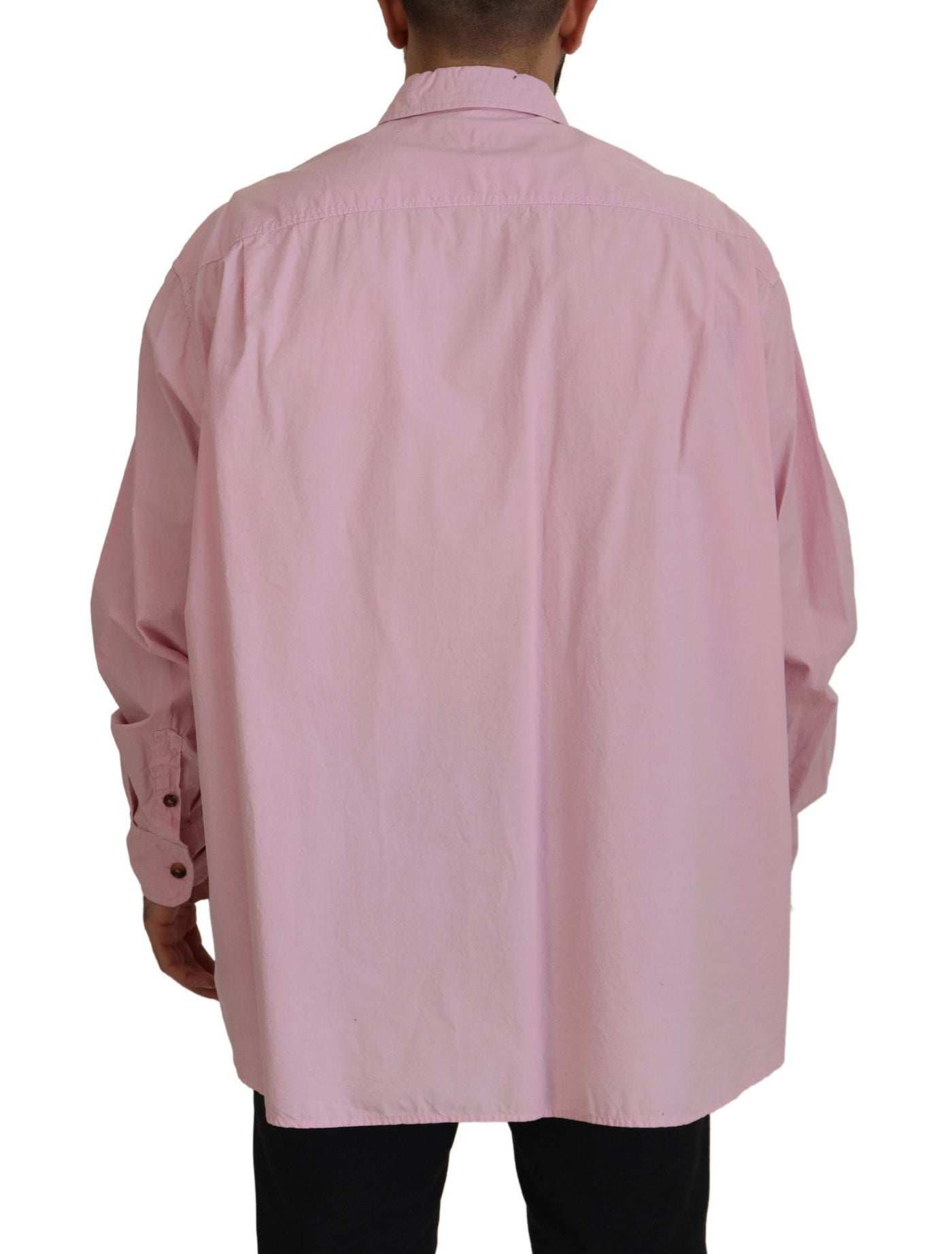 Chemise boutonnée décontractée rose à manches longues Dolce &amp; Gabbana