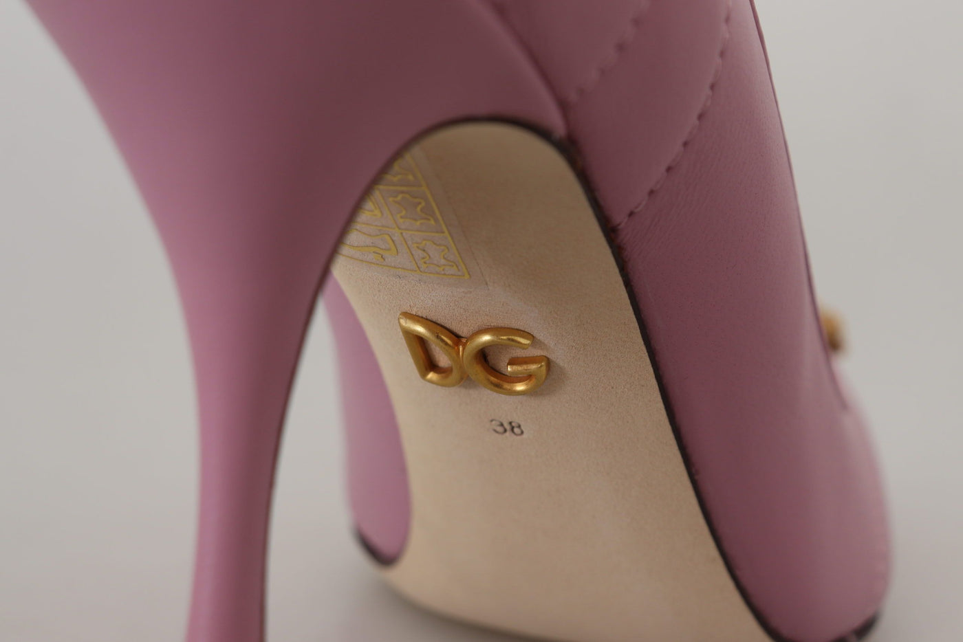 Dolce & Gabbana Pink Leather Heart DEVOTION Heels Pumps Shoes