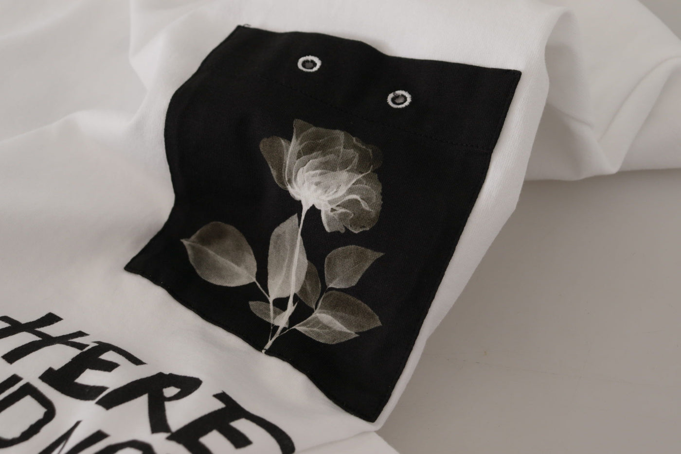 T-shirt col rond en coton blanc à slogan imprimé Dolce &amp; Gabbana