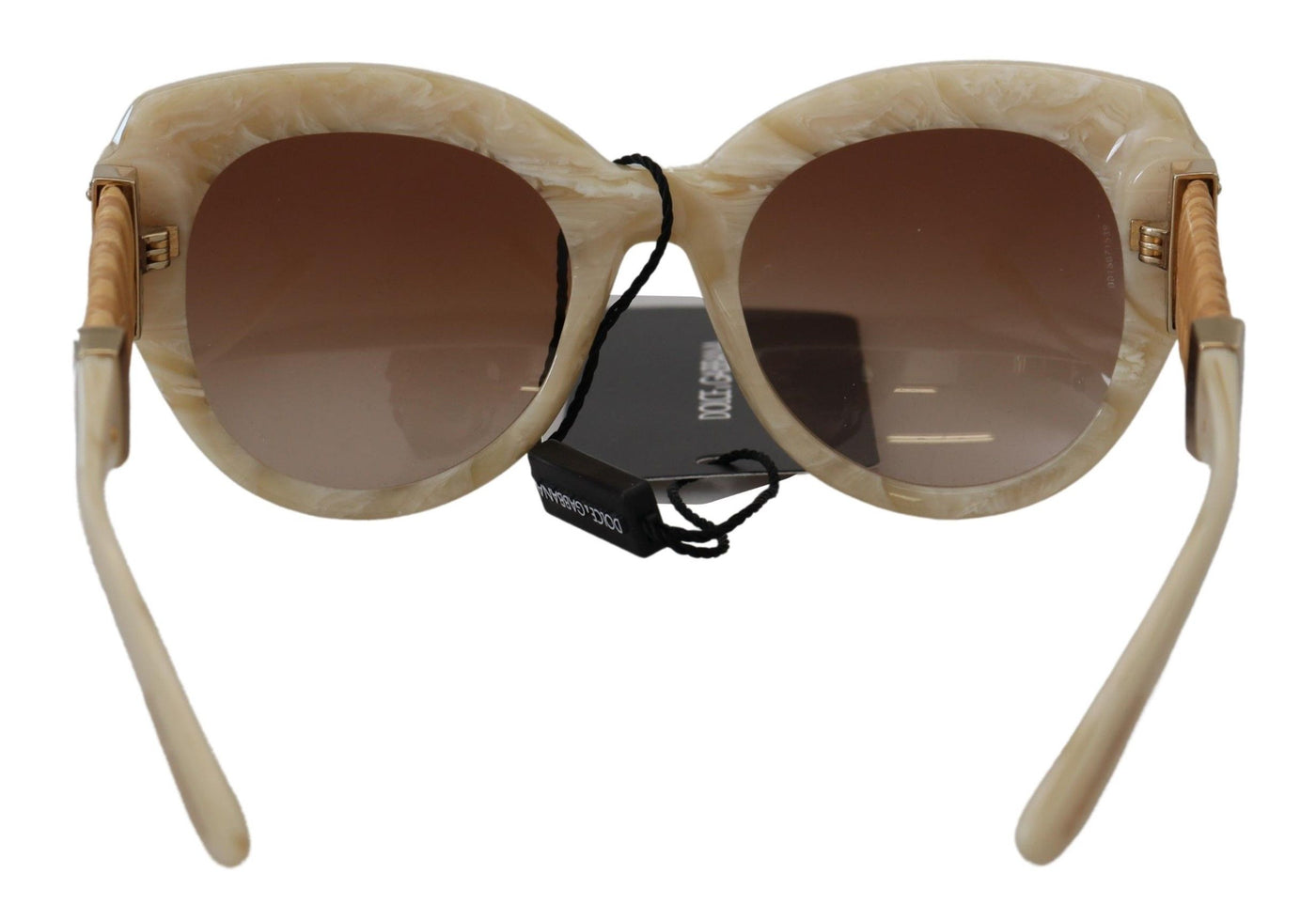 Dolce &amp; Gabbana Beige Acetaat Volledige Rand Bruine Lense DG4294 Zonnebril