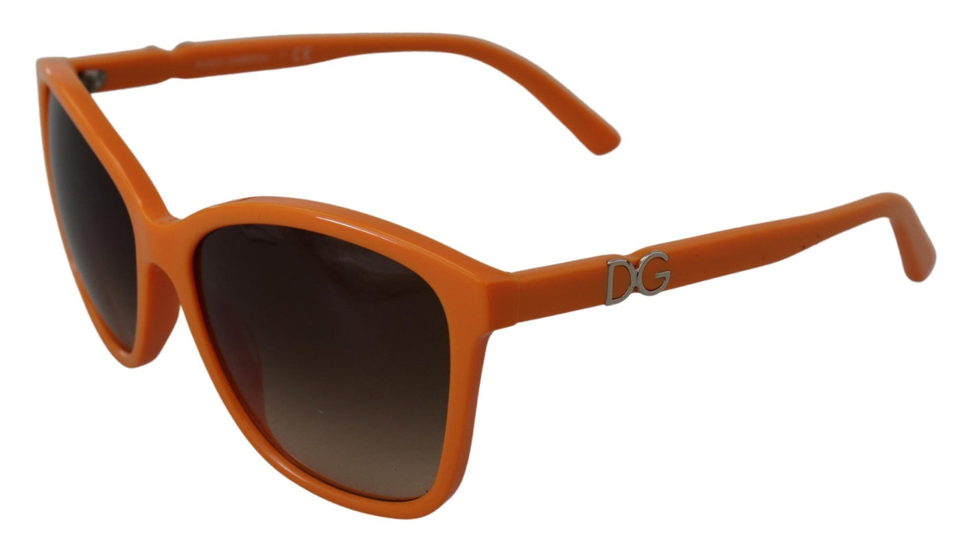 Dolce &amp; Gabbana Oranje Acetaat Frame Ronde Zonnebril DG4170PM