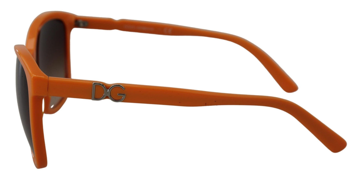 Dolce &amp; Gabbana Oranje Acetaat Frame Ronde Zonnebril DG4170PM