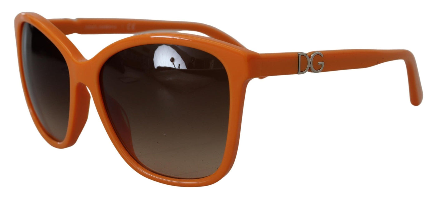 Dolce &amp; Gabbana Oranje Acetaat Frame Ronde Zonnebril DG4170PM