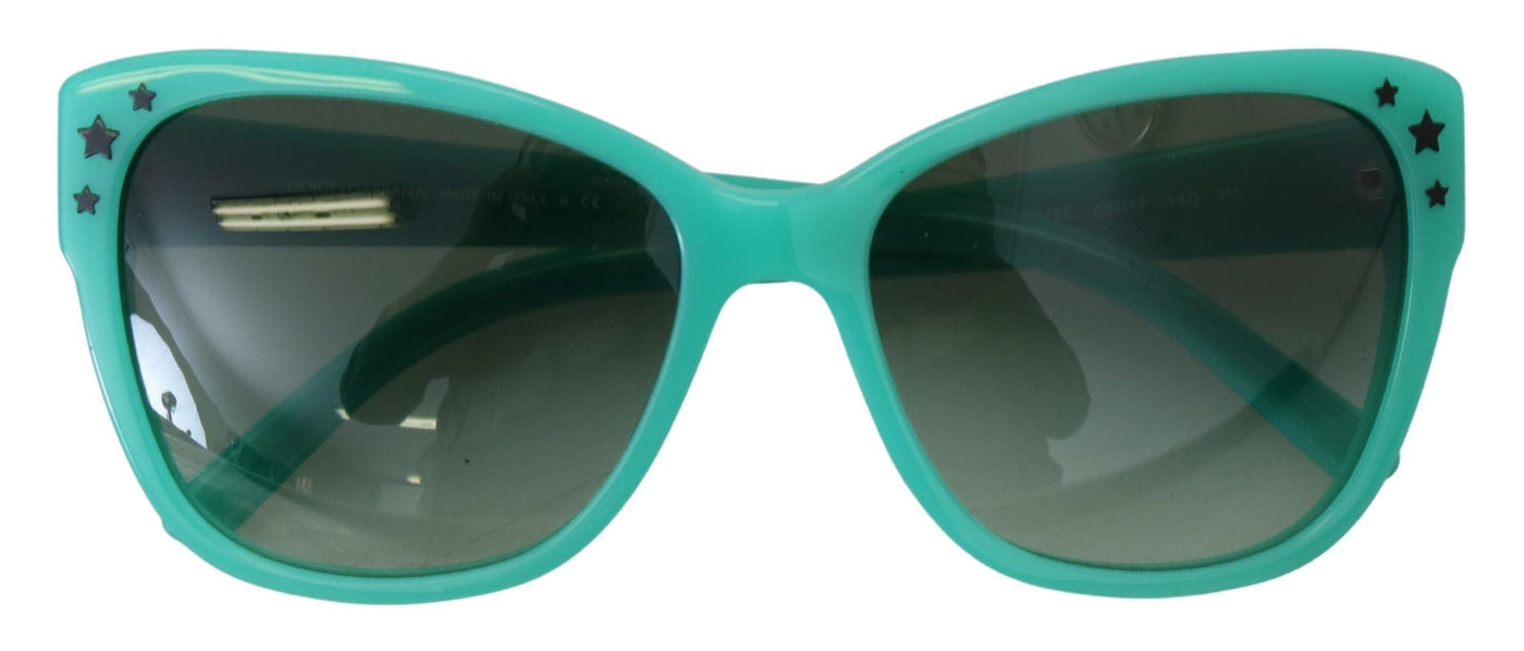 Dolce &amp; Gabbana Green Stars Acetate Square Shades DG4124 Zonnebril