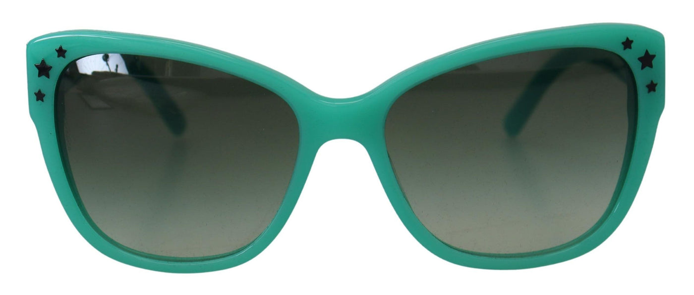 Dolce &amp; Gabbana Green Stars Acetate Square Shades DG4124 Zonnebril