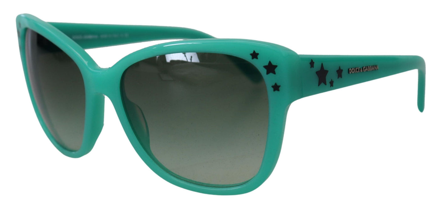 Dolce &amp; Gabbana Green Stars Acetate Square Shades DG4124 Zonnebril