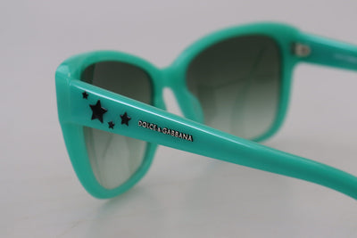 Dolce &amp; Gabbana Green Stars Acetate Square Shades DG4124 Zonnebril