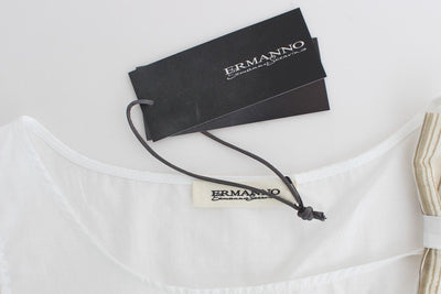 Ermanno Scervino White Top Blouse Tank Shirt Sleeveless