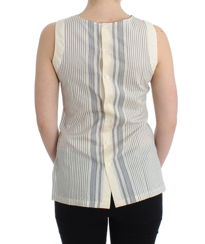 Ermanno Scervino Beachwear Haut rayé Chemisier Chemise Débardeur à nœud