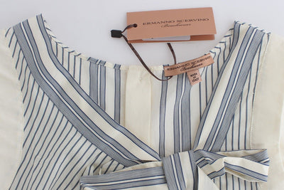 Ermanno Scervino Beachwear Haut rayé Chemisier Chemise Débardeur à nœud