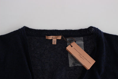 Ermanno Scervino Knit Blue Wool Sweater Cardigan