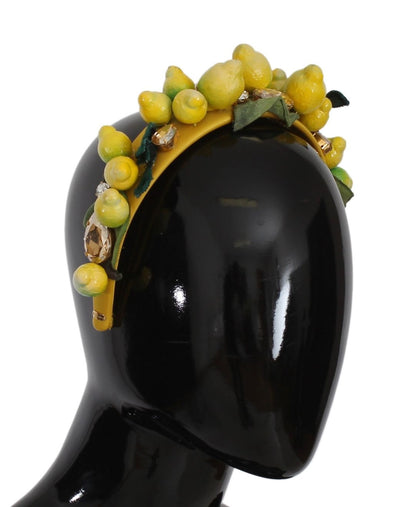Dolce &amp; Gabbana Gele Citroenen Sicilië Kristallen Diadeem Tiara Hoofdband