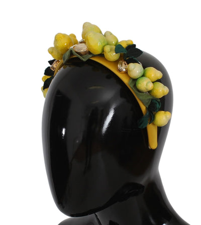 Dolce &amp; Gabbana Gele Citroenen Sicilië Kristallen Diadeem Tiara Hoofdband