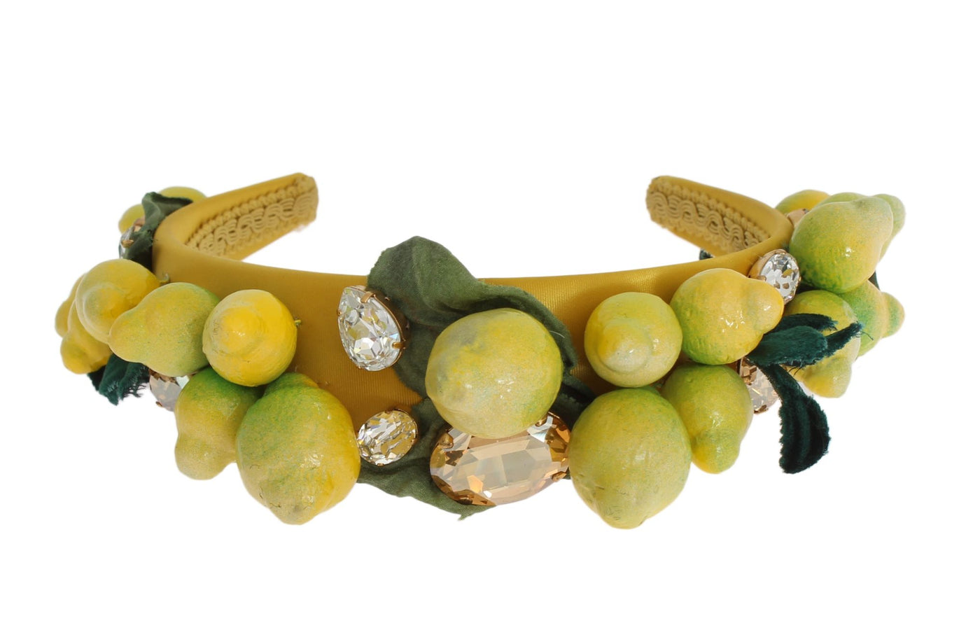 Dolce &amp; Gabbana Gele Citroenen Sicilië Kristallen Diadeem Tiara Hoofdband