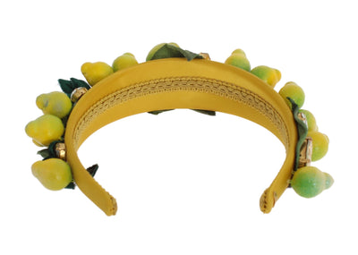 Dolce &amp; Gabbana Gele Citroenen Sicilië Kristallen Diadeem Tiara Hoofdband
